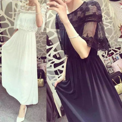 レースショールシフォンドレス-1