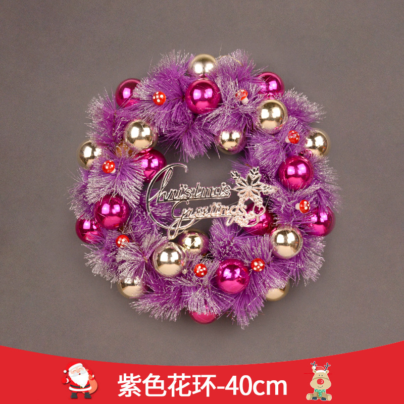紫の花輪40 cm