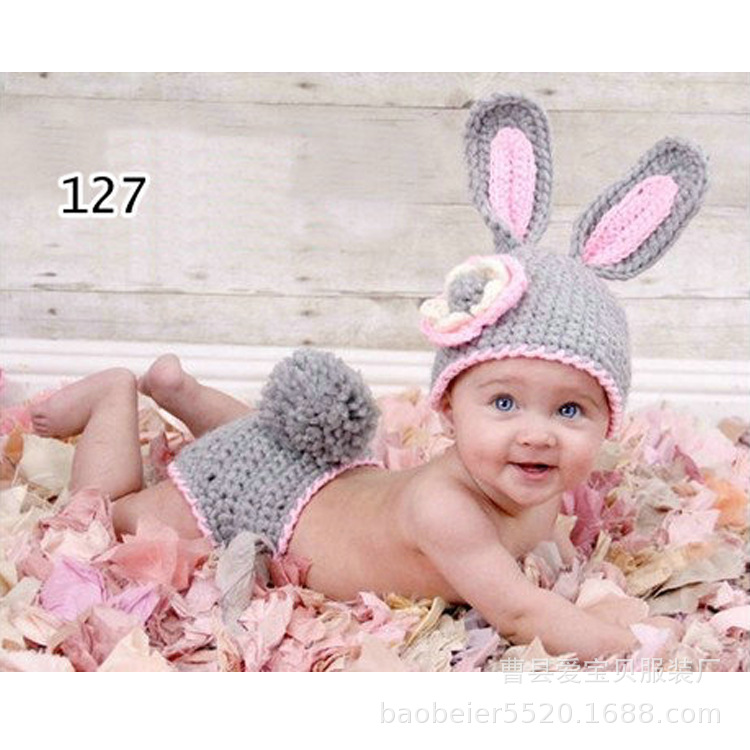 127-(14元，帽子，裤头，1-6个月宝宝，120克，腈纶