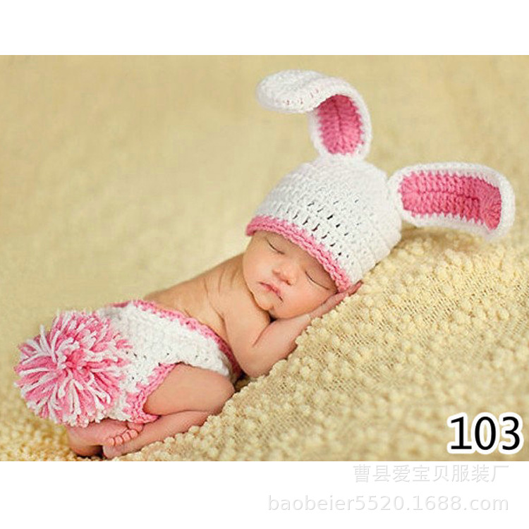 103-(12元，帽子，裤头，1-6个月宝宝，90克，腈纶)