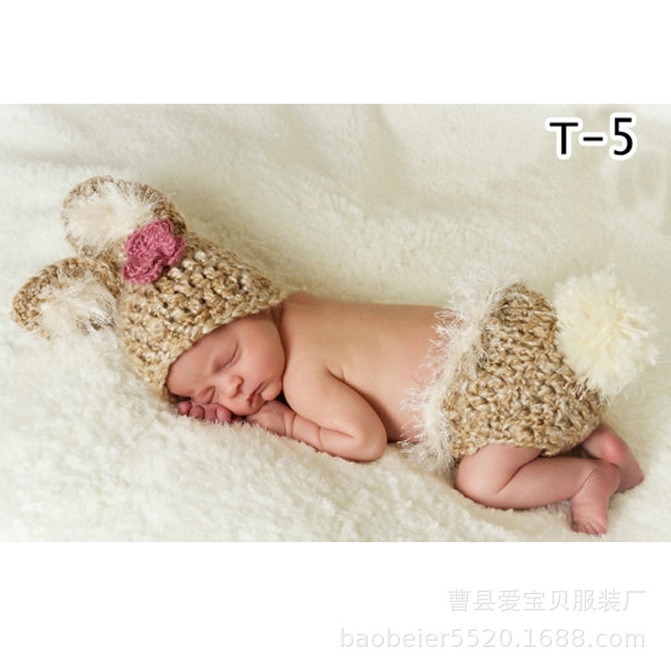 T-5-(22元，帽子，裤头，1-6个月宝宝，120克，棉线