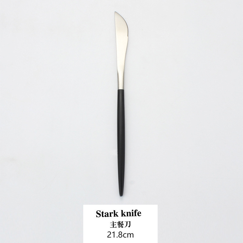 黒柄シルバータイプ--ナイフ