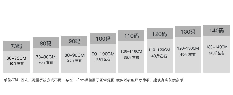 参考尺码