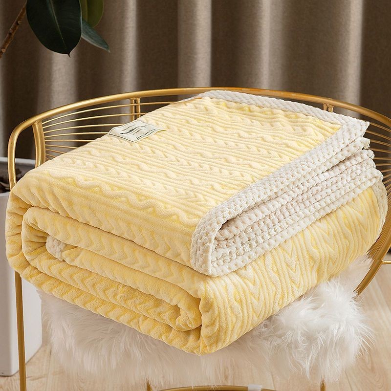 ・レモンイエローの両面絨毯ミルク絨毯はカバー可能…