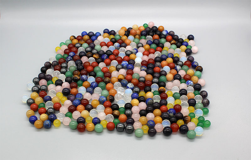 玉石滚珠 石英石粉水晶圆珠精油香水分装瓶滚珠紫水晶珠子