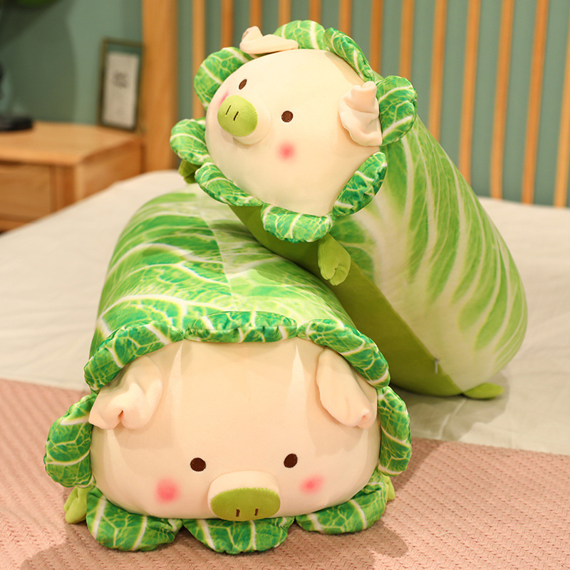 日系白菜猪抱枕