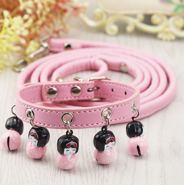 ピンクの桜人形5個+ふんまつひっぱりロープ