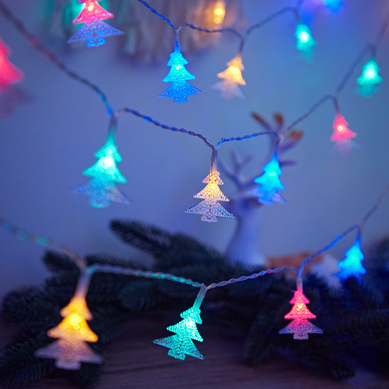 3メートル20灯【バッテリータイプ】透明クリスマスツリー【彩光】