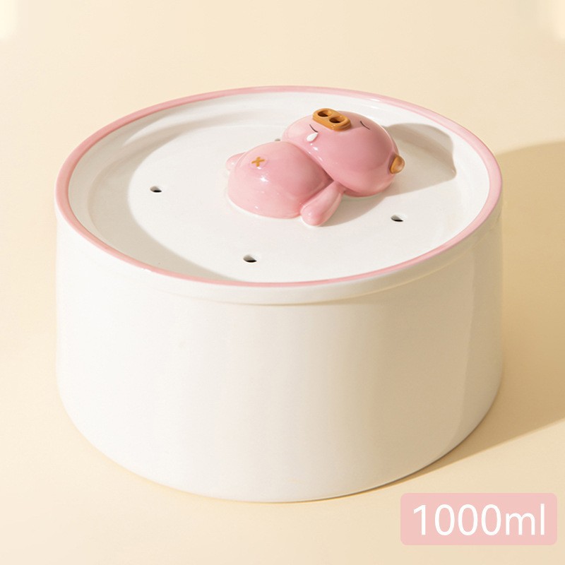 ピンク豚の水飲み器（1000 ml容量）