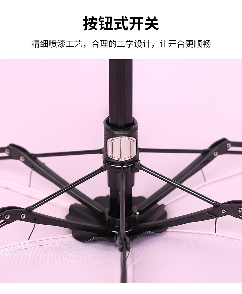 OK662101 六折六骨金胶（黑胶）口袋伞 (15).jp