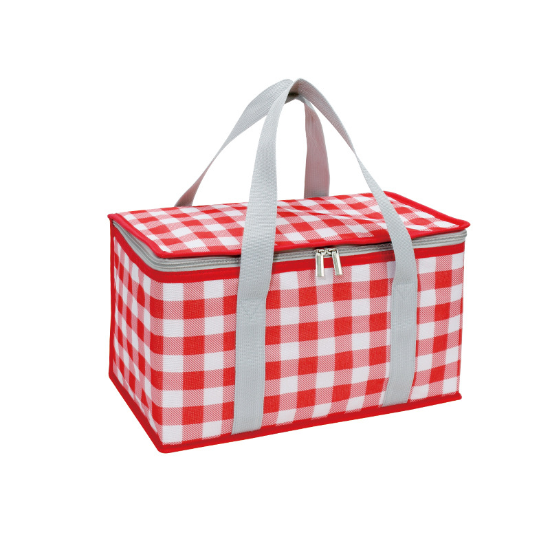 ピクニックバッグ-赤白