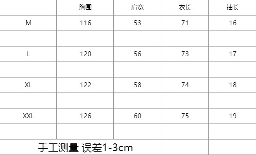尺寸表新潮