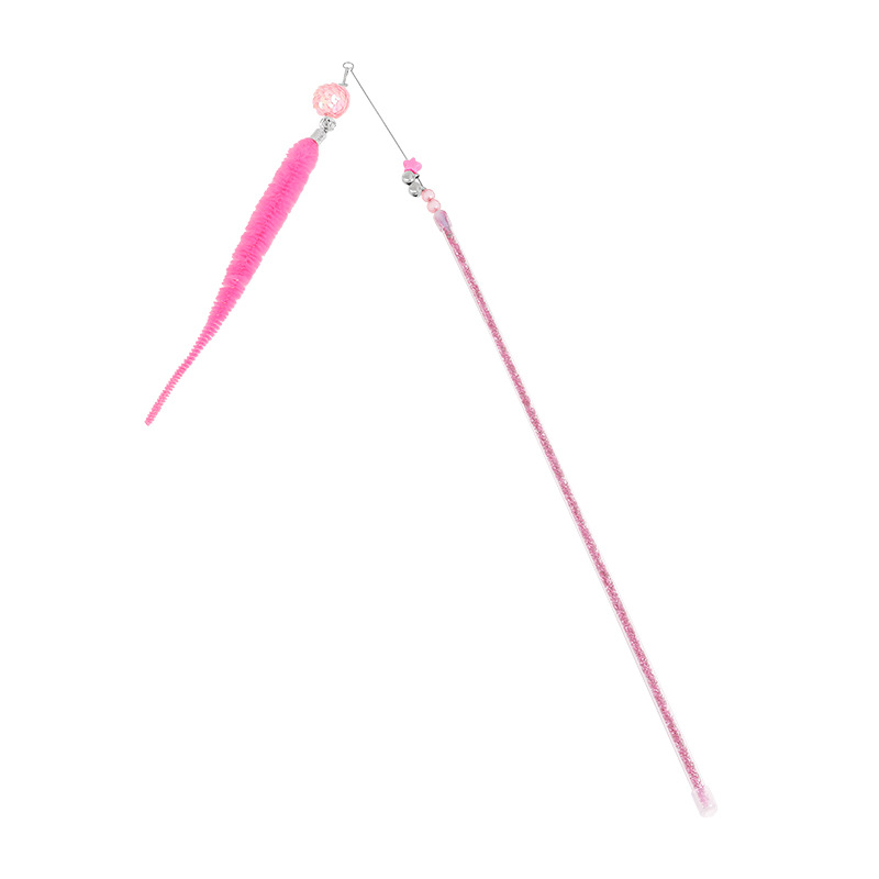 【新品】毛虫のネコスティック-ピンク色