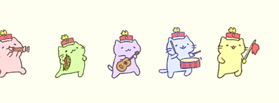 小猫吹啦队动图