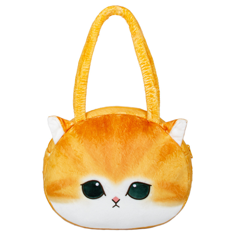 オレンジの猫ショルダーバッグ