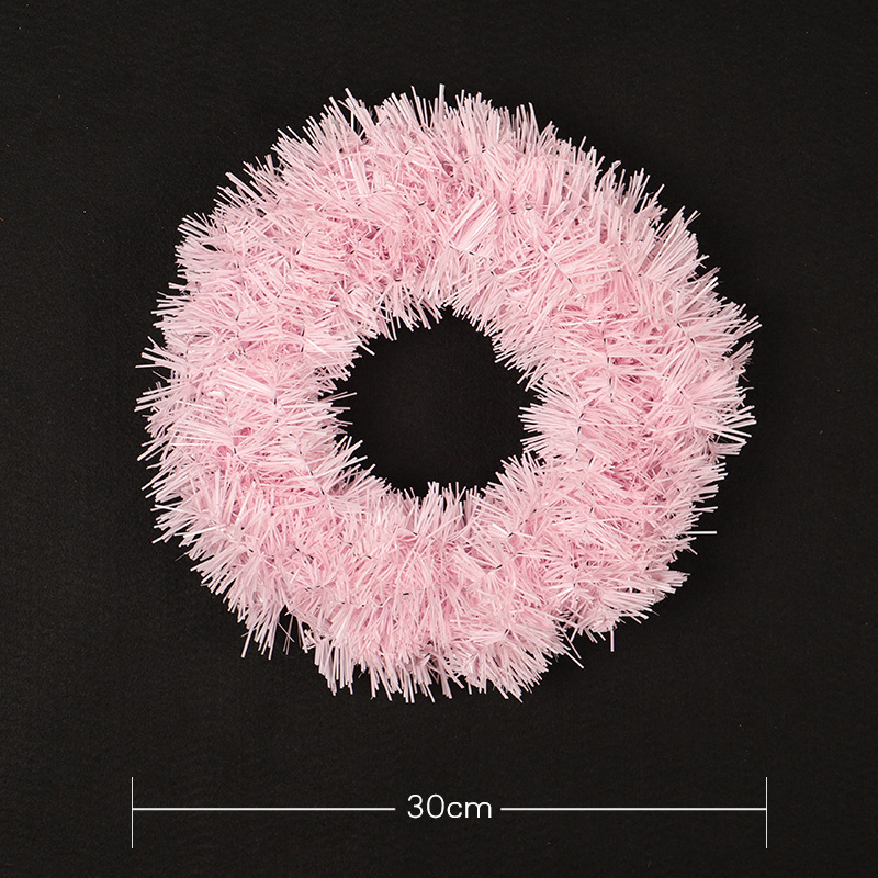 ピンクの裸花輪（30 cm）にはライトが付いていません。