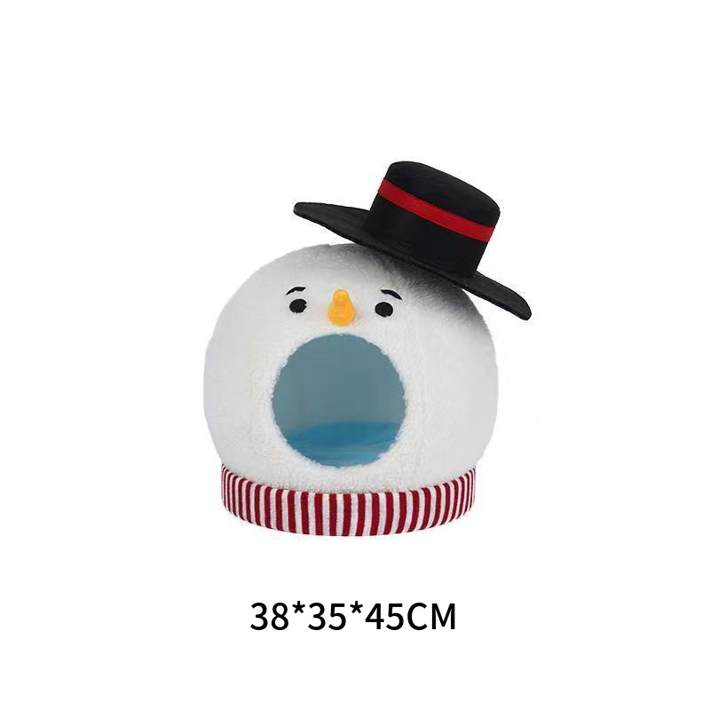 zezezeクリスマス雪だるま黒い帽子のボールの巣