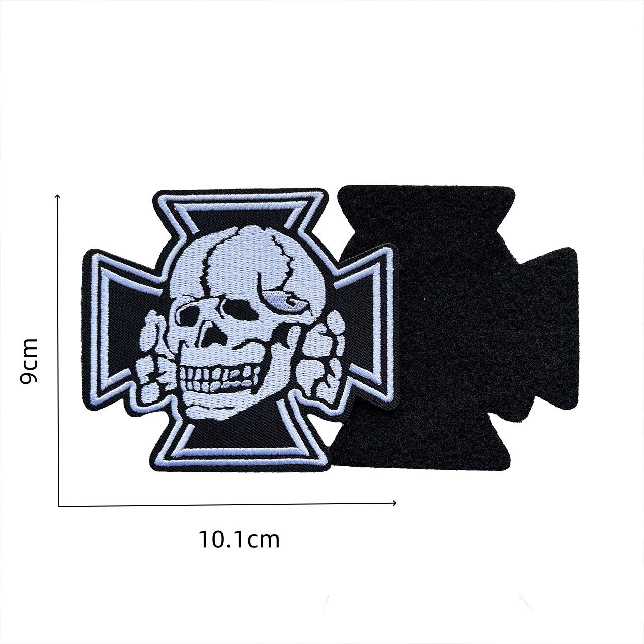 骷髅头 魔术贴_