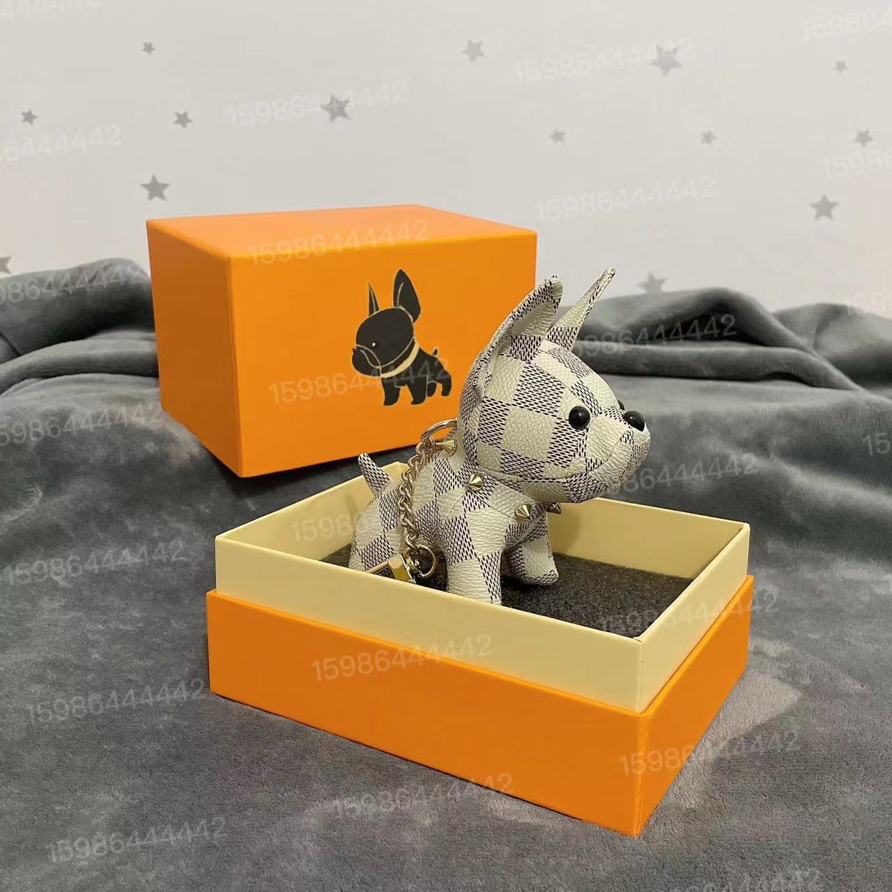 老花法斗犬钥匙扣
