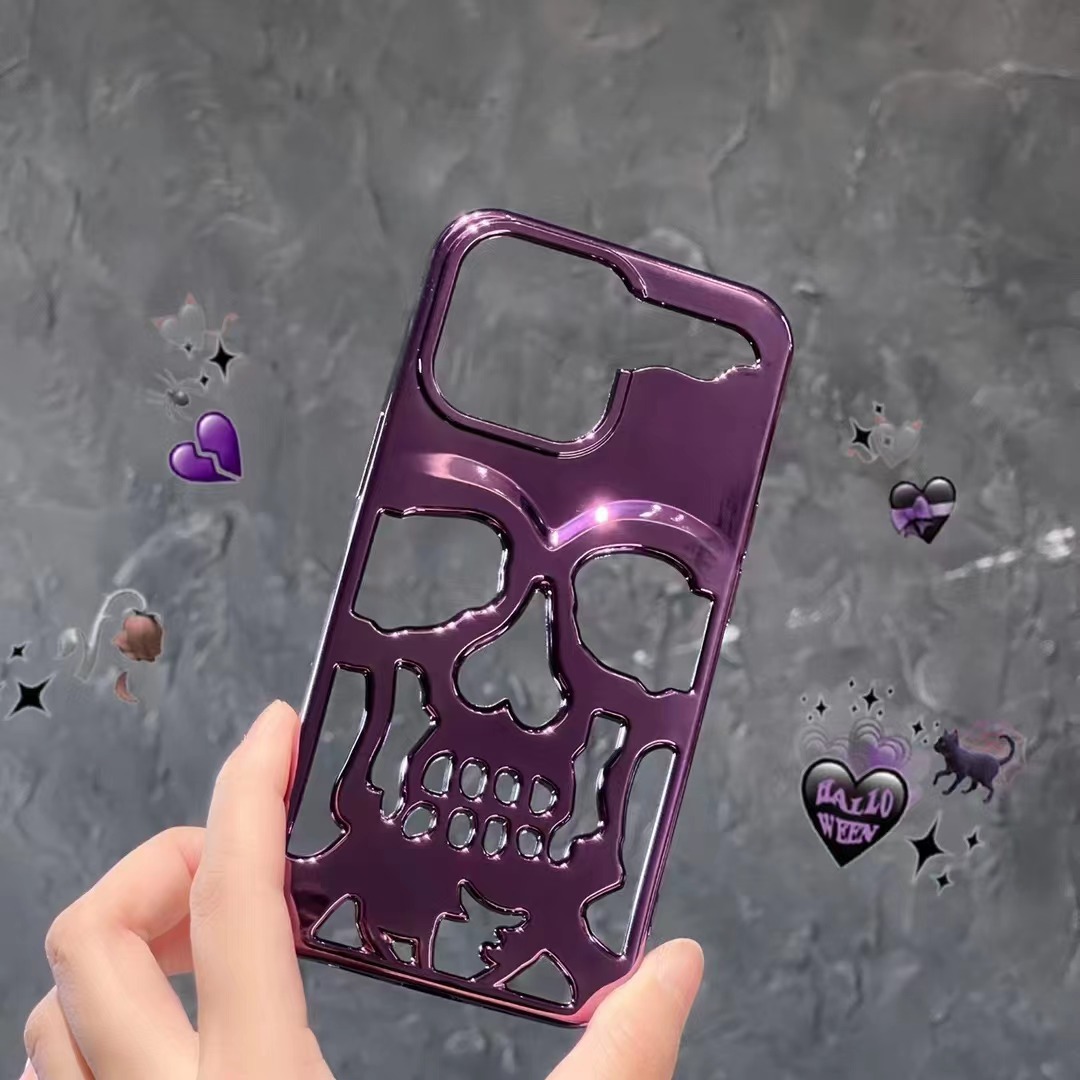 電気めっき紫-透かし彫り頭蓋