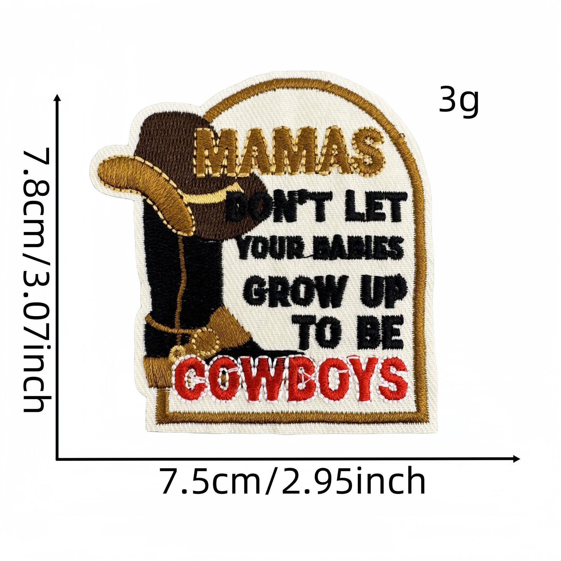 彩色英文字布贴3#