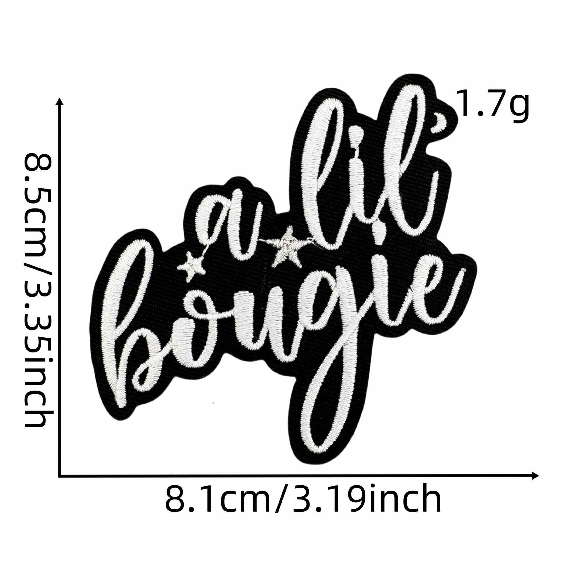 彩色英文字布贴6#