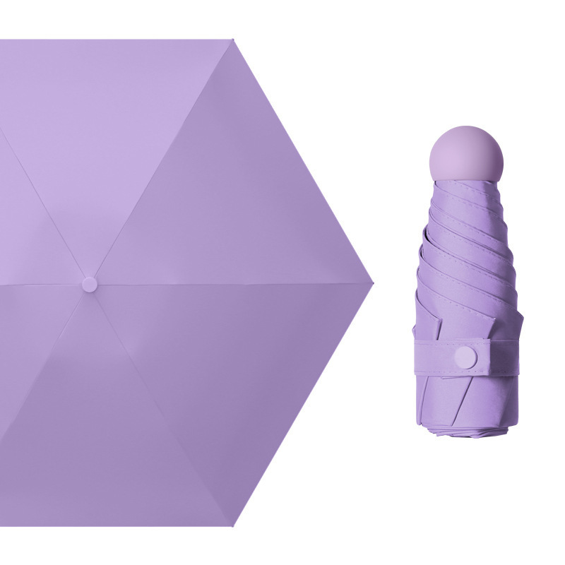 紫のカプセル傘