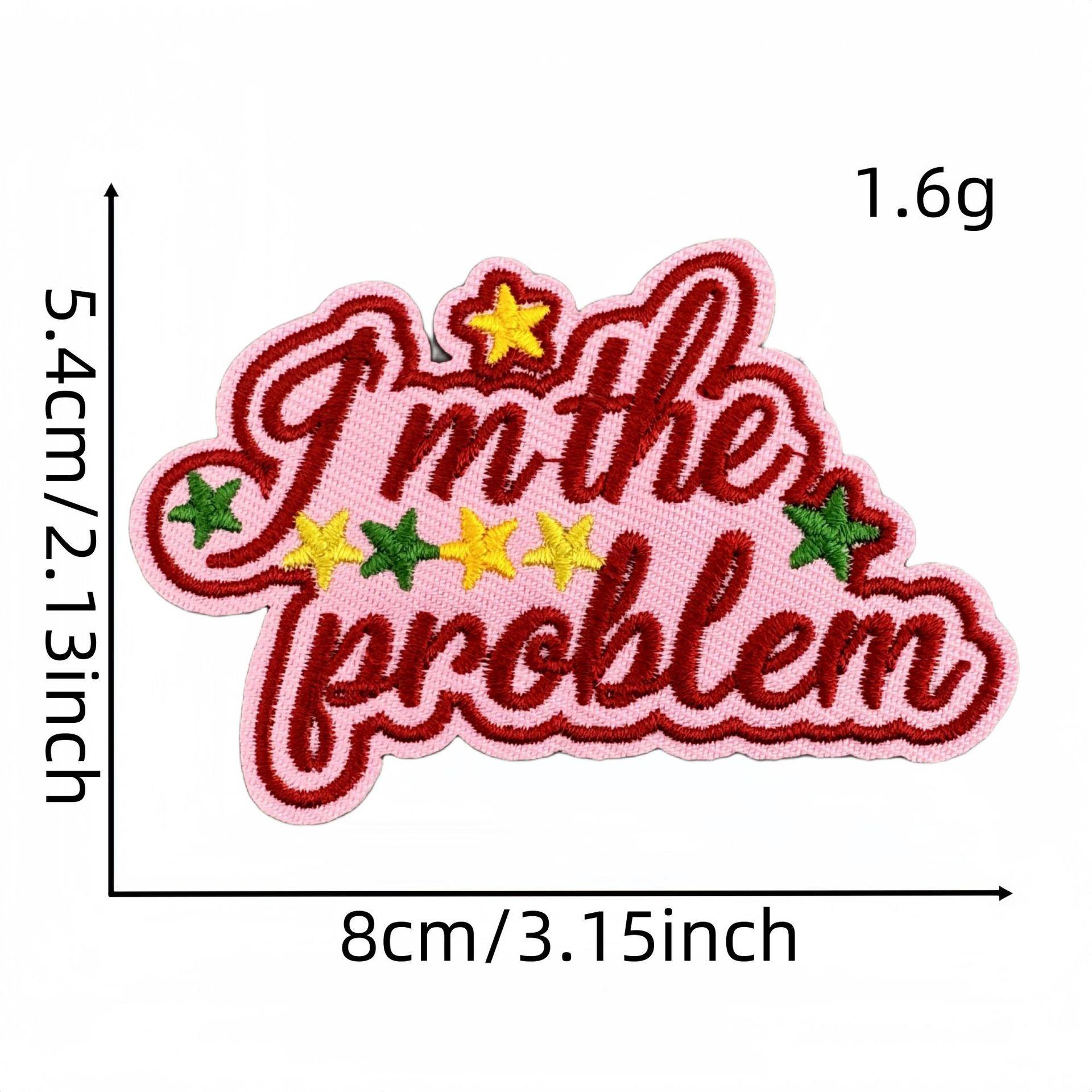 彩色英文字布贴37#